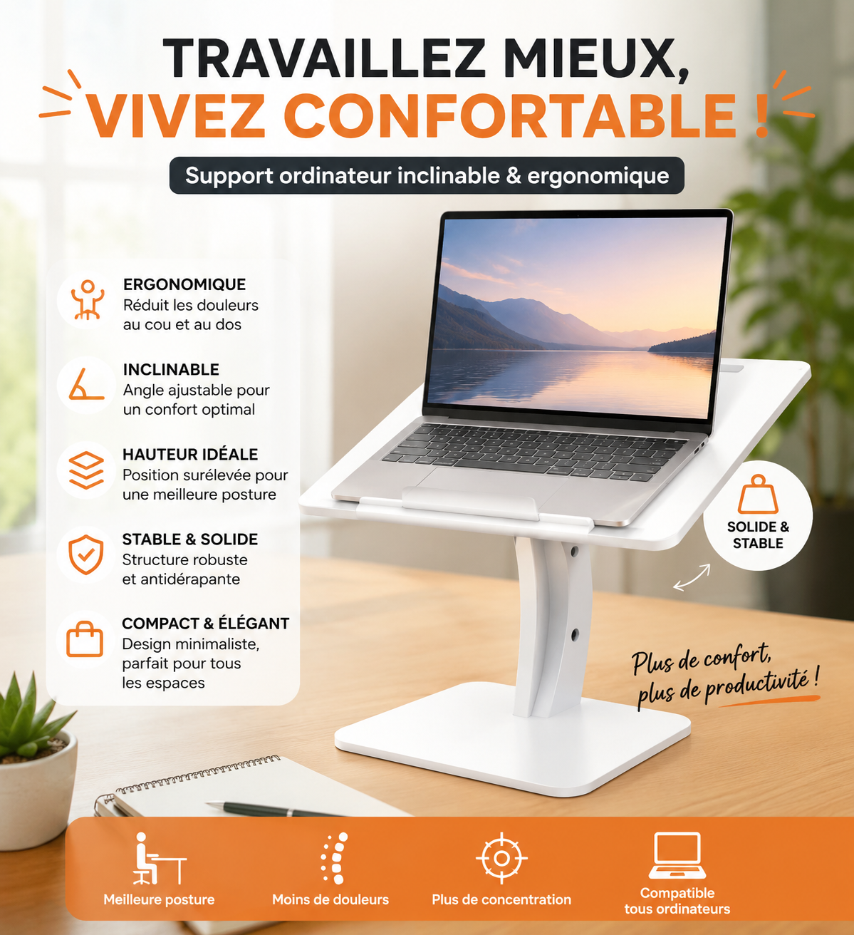 ⭐Konfora⭐  La table portable 8-en-1