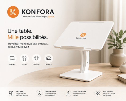 ⭐Konfora⭐  La table portable 8-en-1